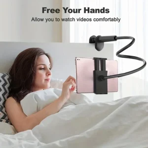 70cm Flexible Bedside Holder – Foldable Phone/Tablet Clip Stand