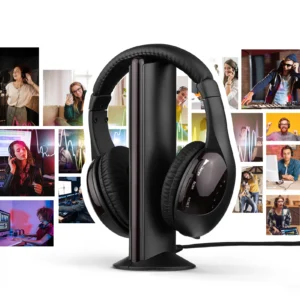 5‑in‑1 Wireless Headset Set – FM Hi‑Fi + Transmitter/Receiver